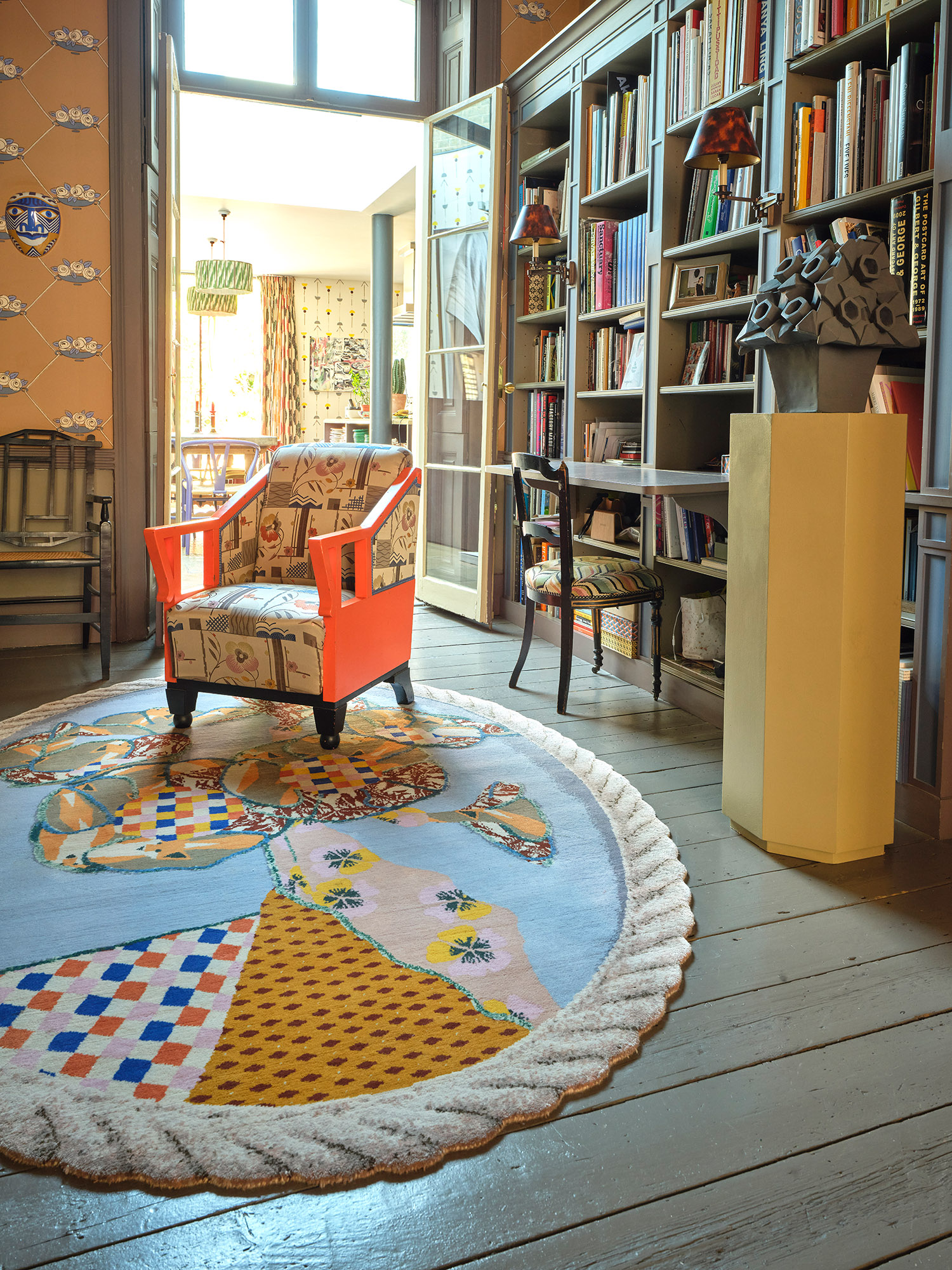 ‘Imagine if this collage was a rug!’ One of Georgie Hopton’s distinctive textile designs