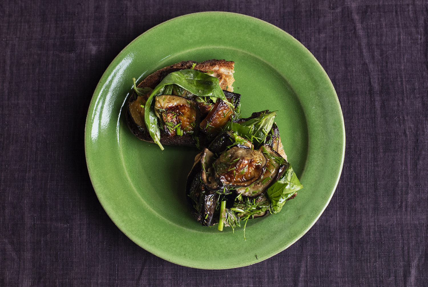Midweek dinner: aubergine toasts