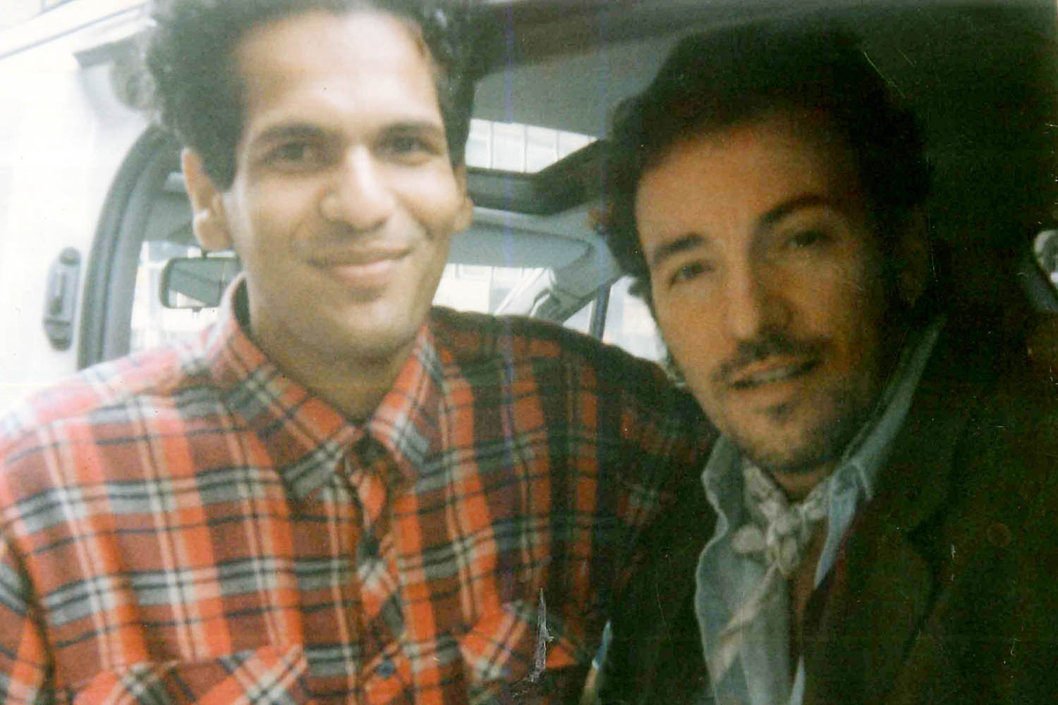 Sarfraz Manzoor with Bruce Springsteen 1993