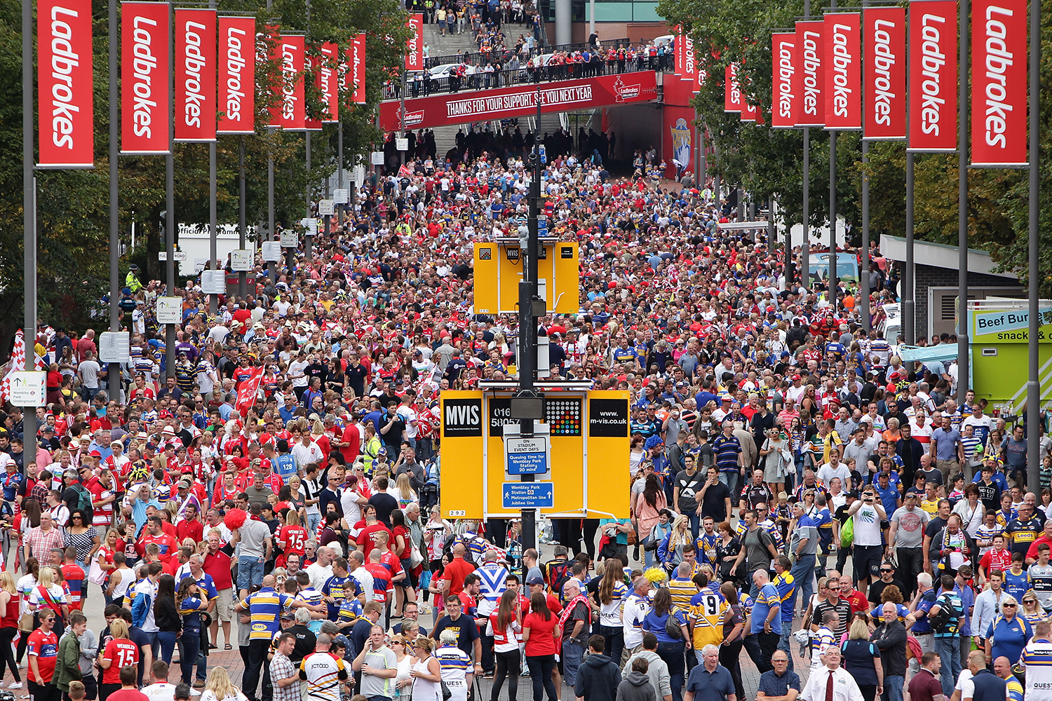 Despite traffic jams and rail delay, we still abide with Wembley Way