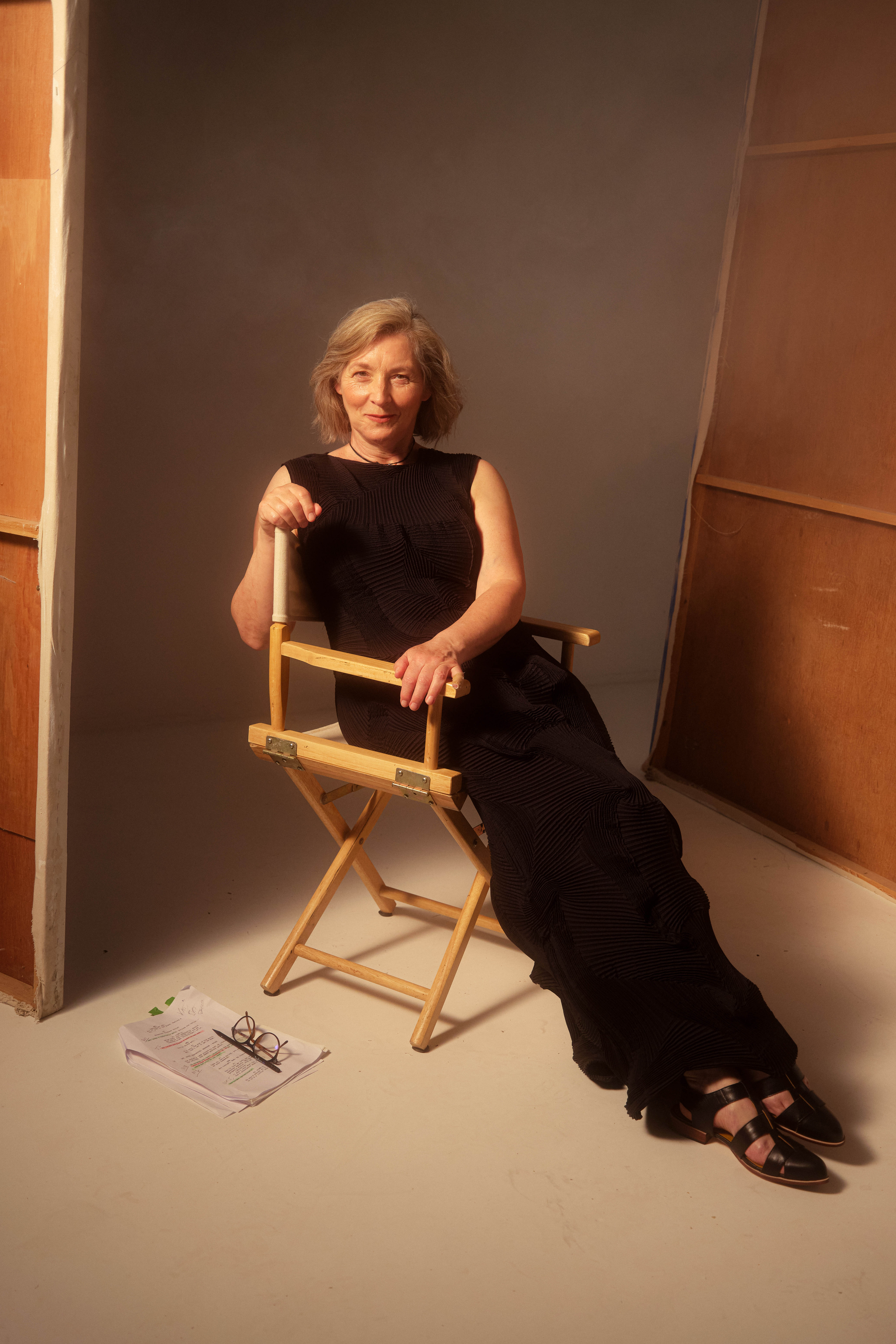 ‘Intention, head down, create good work, good choreography and there’s a ripple effect out in the world. It has impact’: Ita O’Brien wears dress by A-POC ABLE Issey Miyake and sandals by Mafalda Handmade