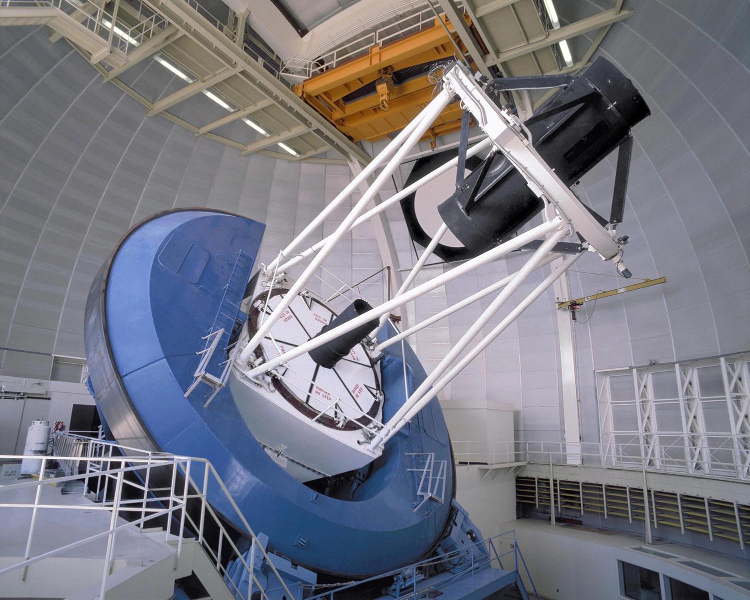 The Dark Energy Spectroscopic Instrument mounted on the Mayall telescope