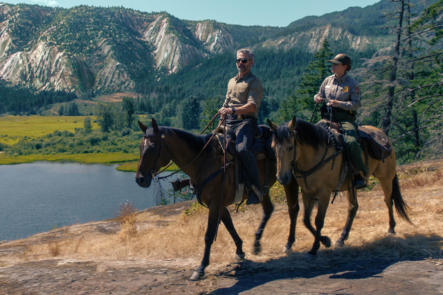 ‘A show made for huge, wall-mounted TV screens’: Eric Bana and Lily Santiago in Untamed