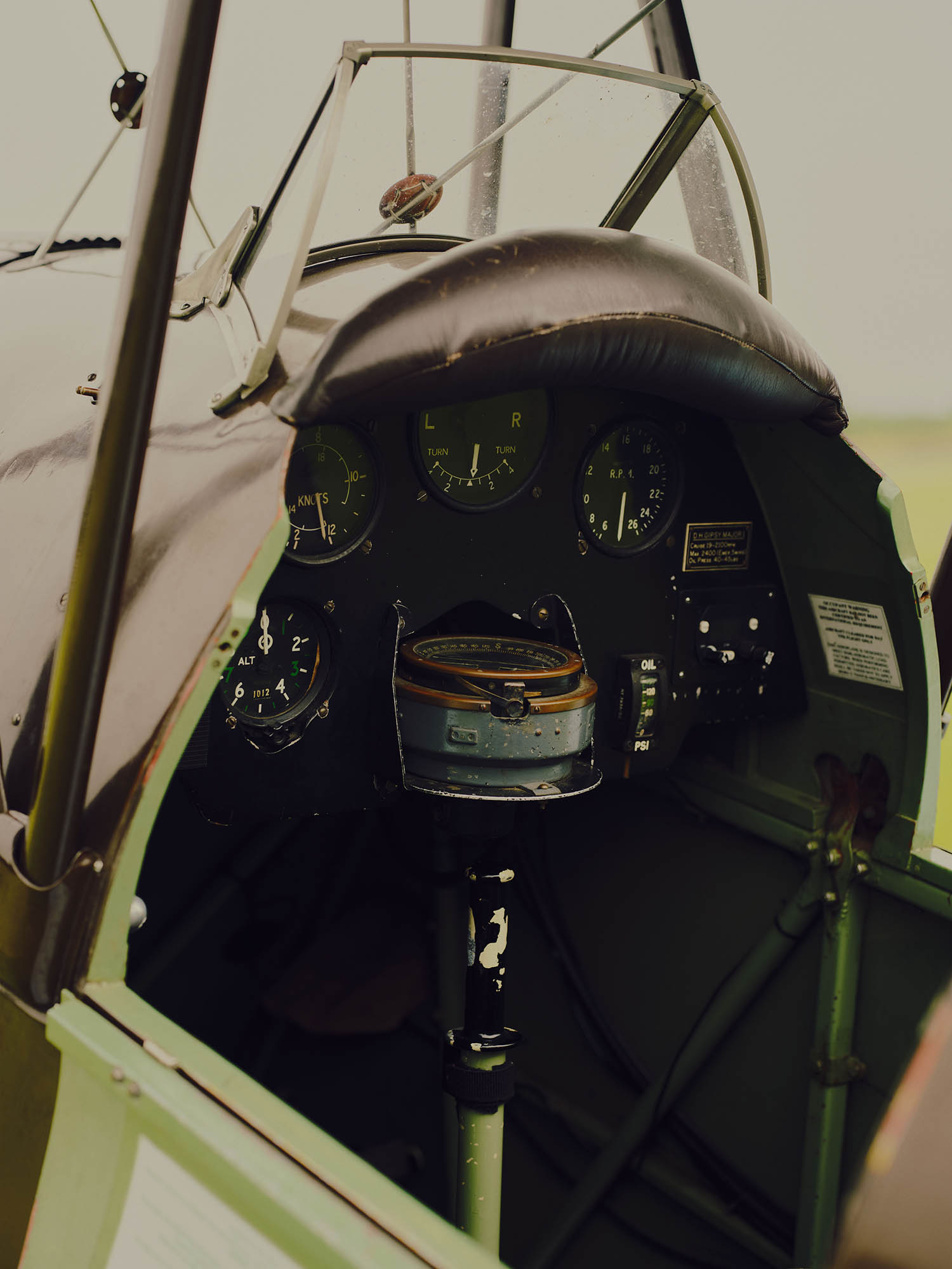 ‘Up in the air, it’s really too loud to talk, but sheltered by the instrument panel it’s pretty tranquil’