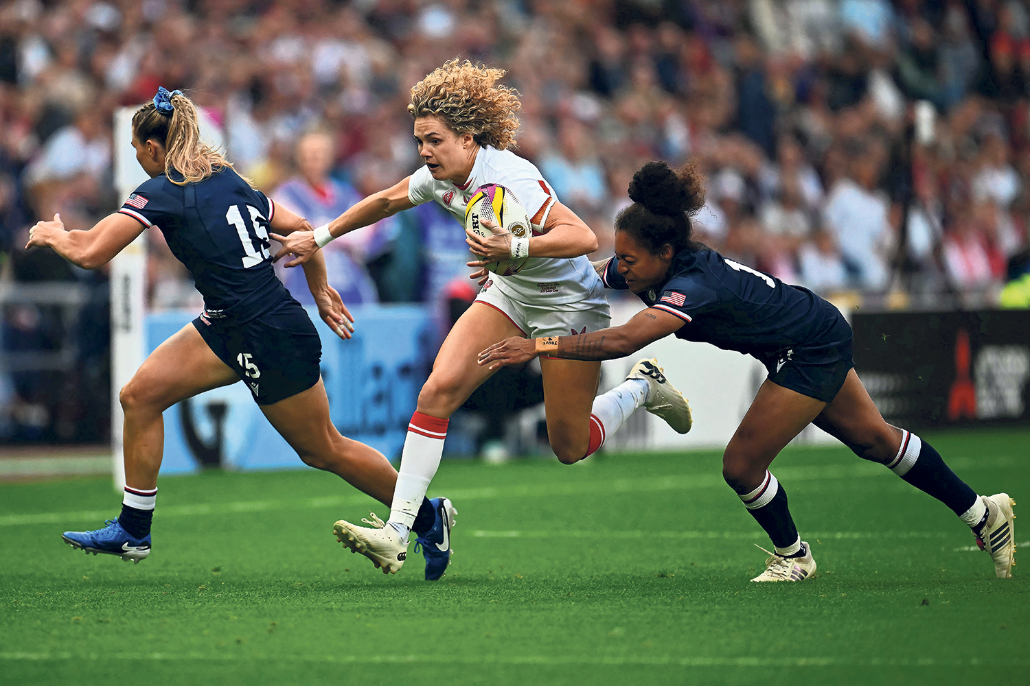 England 69-7 USA: Red Roses kick off World Cup in style