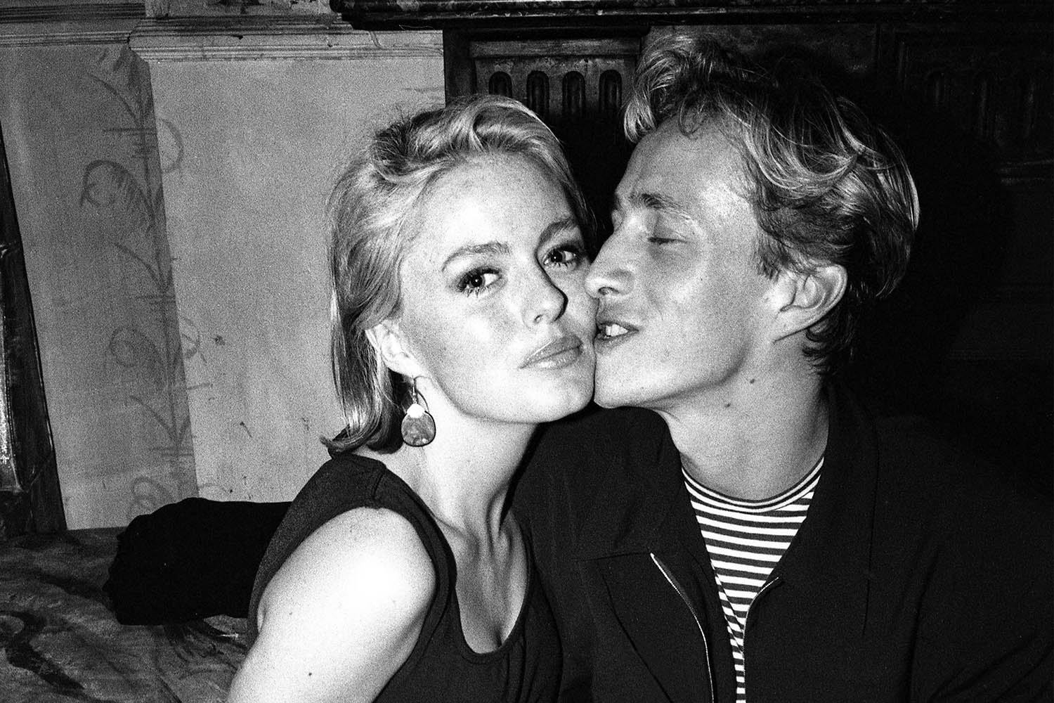 Actor and singer Patsy Kensit and designer Jasper Conran at the Limelight club in 1987. © David Koppel