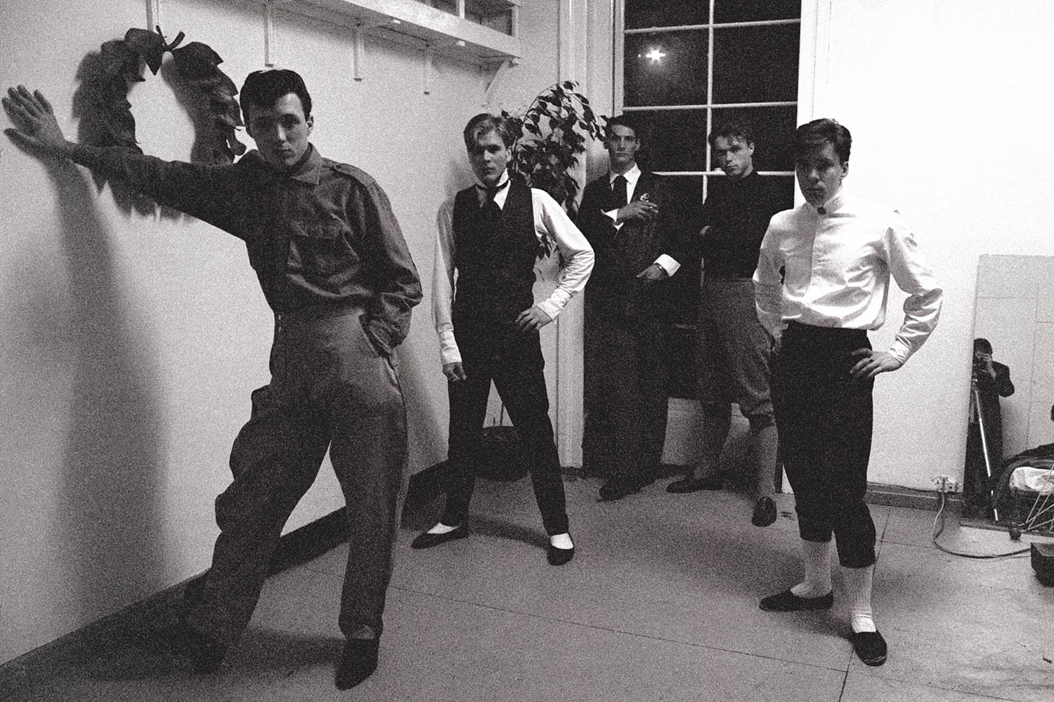 Spandau Ballet, including Gary Kemp, second from right, played their debut gig at the Blitz