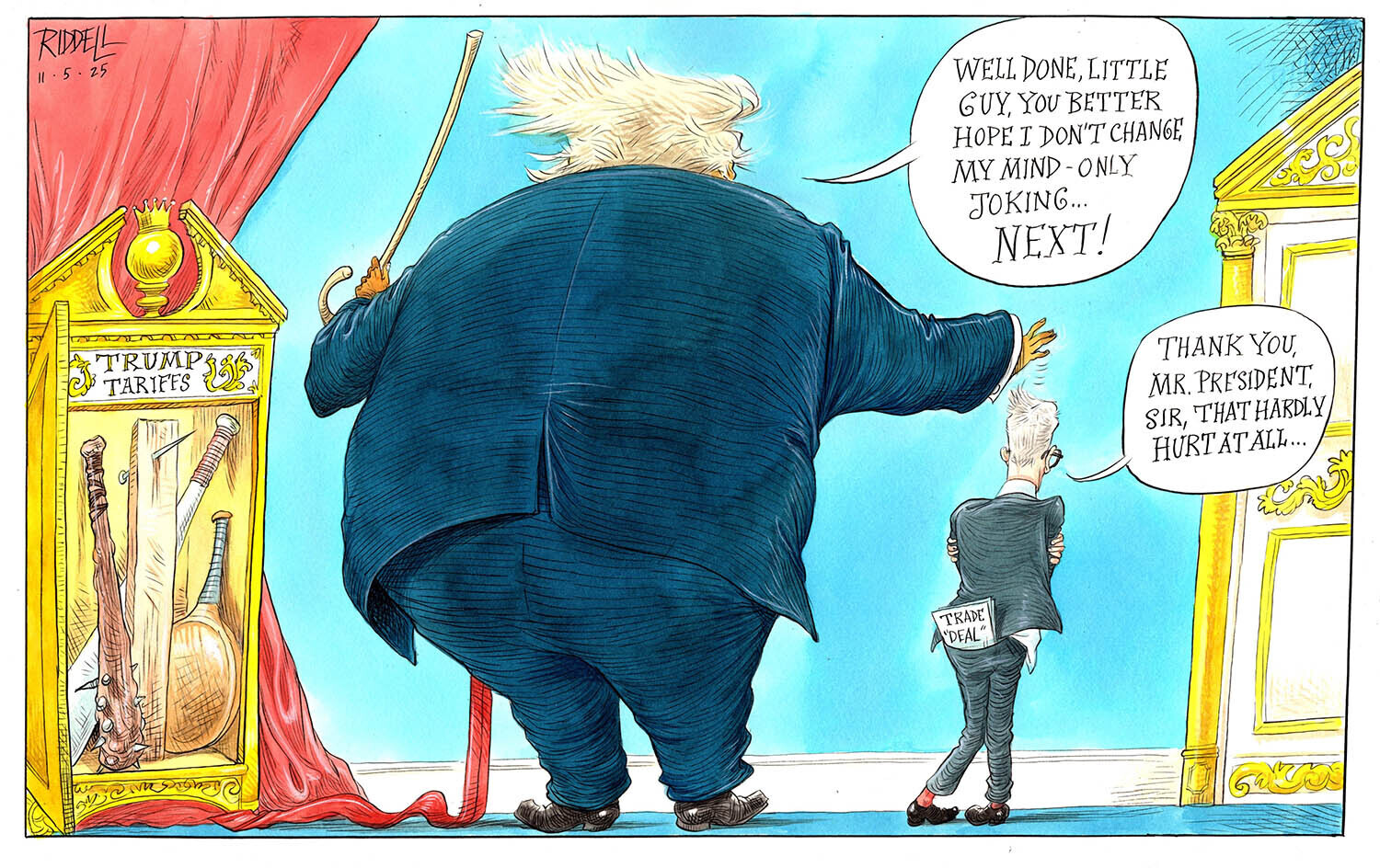 The Chris Riddell cartoon: Trump’s tariffs