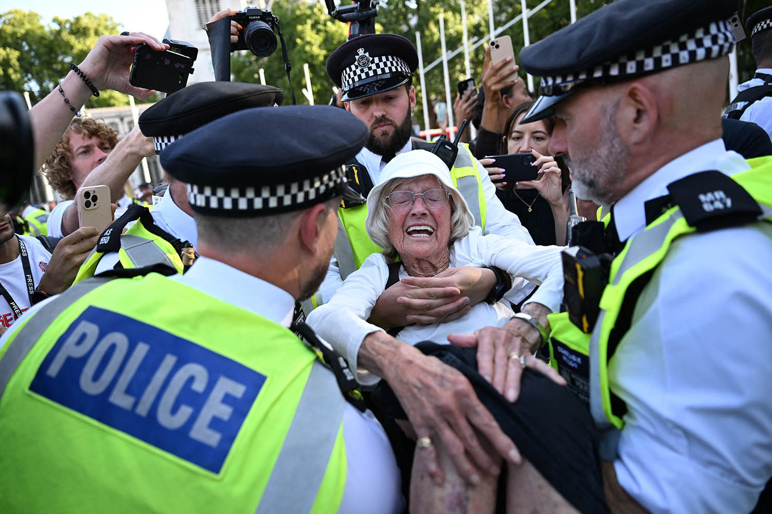 Hundreds of protestors have been charged with terrorism