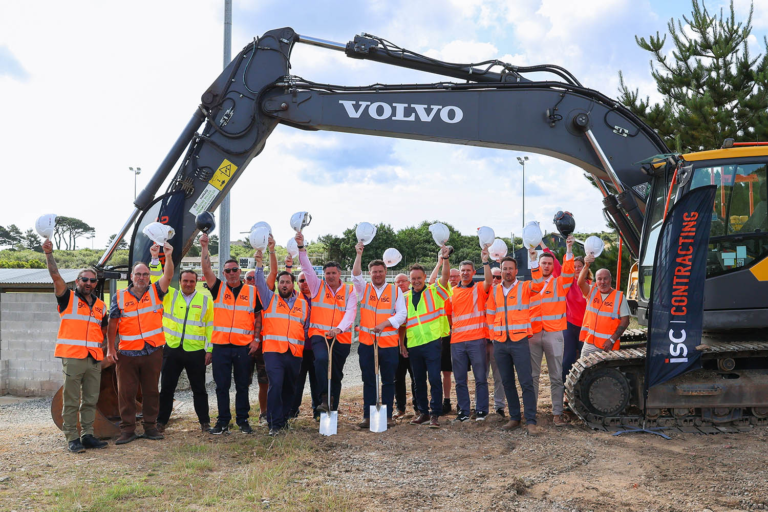 Breaking ground on the new road.