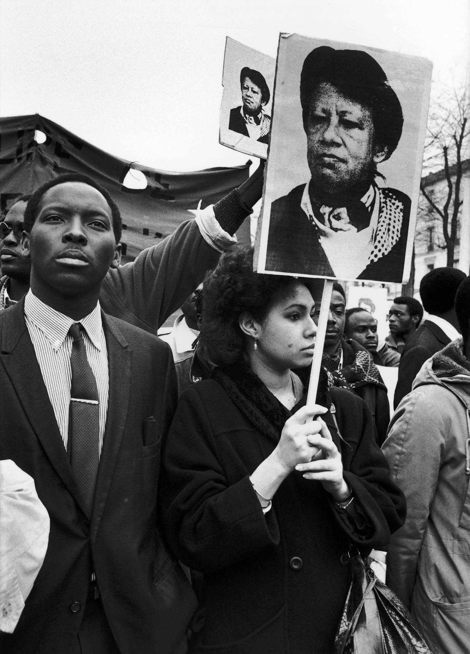 The funeral of Dulcie in Paris, France in 1988
